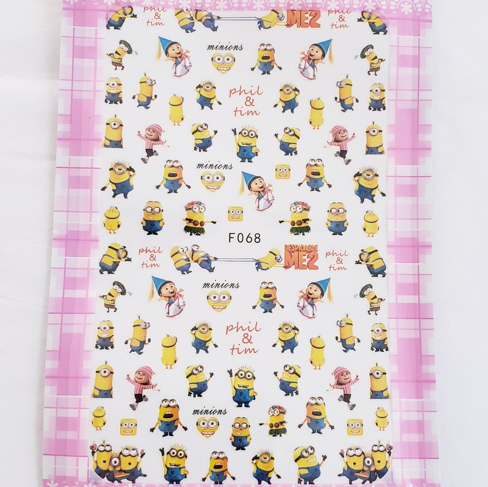 ⭐4/$15 Despicable Me 2 Nail Art Stickers